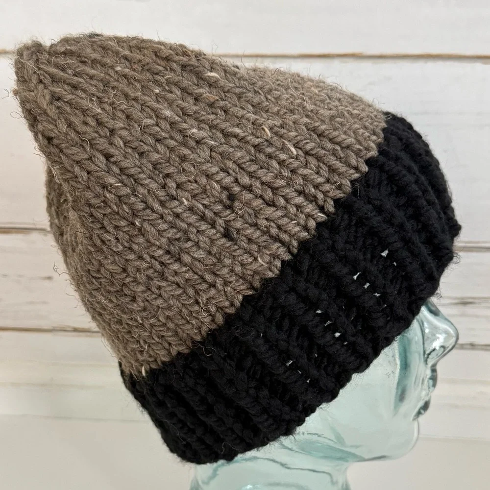 Handmade knit beanie